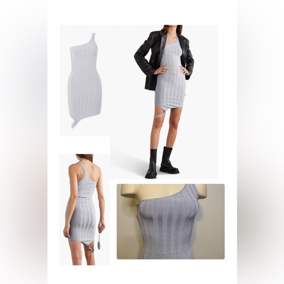 IOANNES
Ioannes Serpent One-Shoulder Metallic Ribbed-Knit Dress - Picture 2 of 8